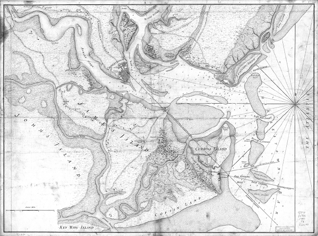 Topographic map of Charleston and surrounding areas.